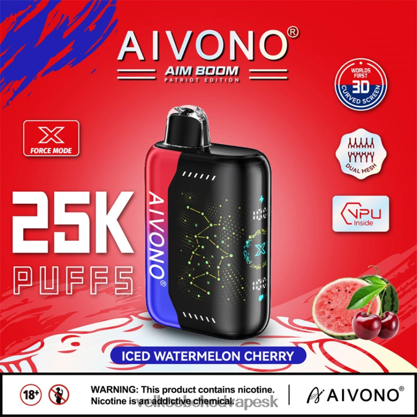 Aivono AIM BOOM 25 000 ľadová melónová čerešňa - 2J004B347 E Cigareta SK