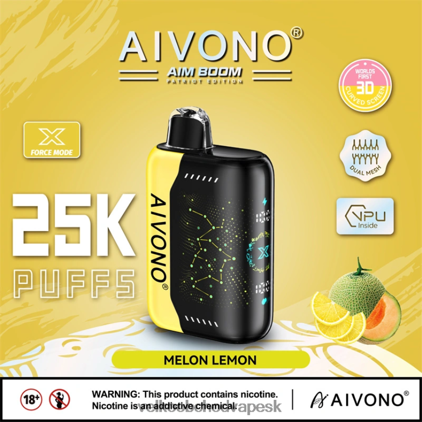 Aivono AIM BOOM 25 000 melón citrón - 2J004B348 Vape Cigareta Cena