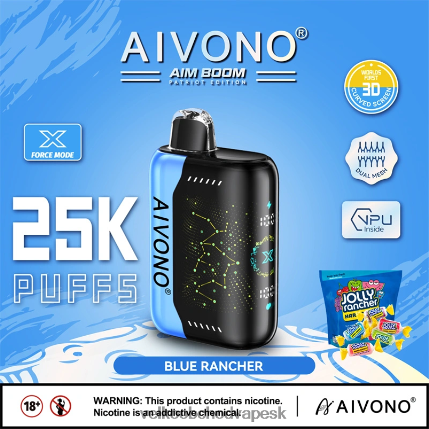 Aivono AIM BOOM 25 000 modrý rančer - 2J004B344 Veľkoobchod Vape SK