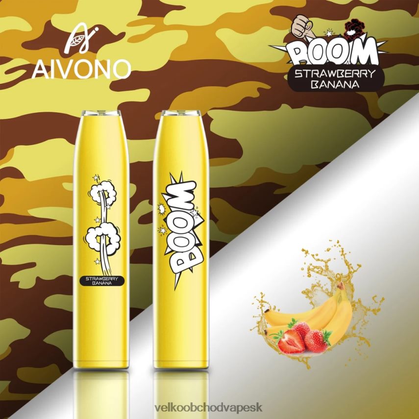 Aivono AIM BOOM 600 jahodový banán - 2J004B363 Nejlepsi Vape Cigareta
