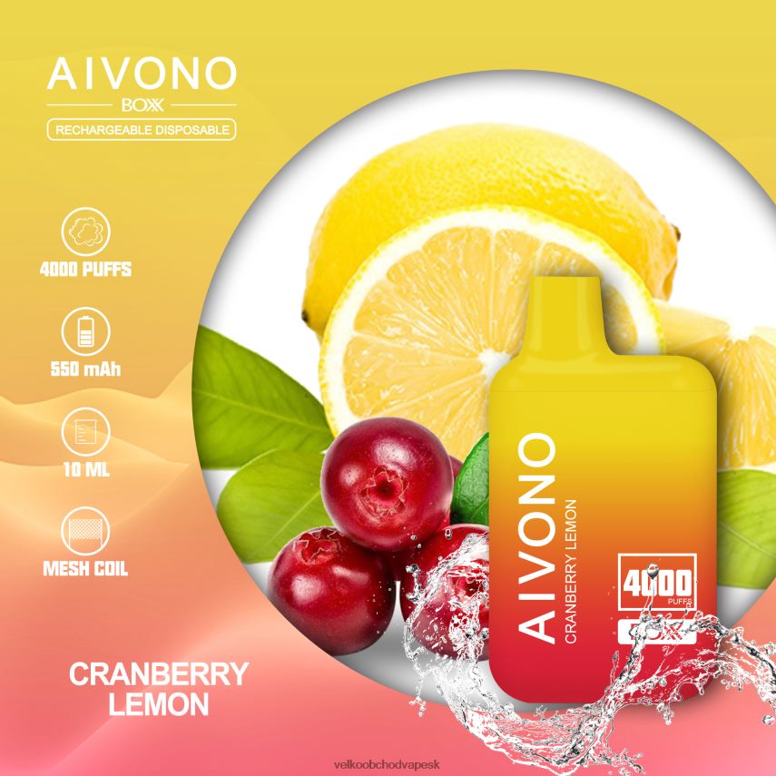 Aivono AIM BOXX 4000 brusnicový citrón - 2J004B218 Veľkoobchod Vape SK