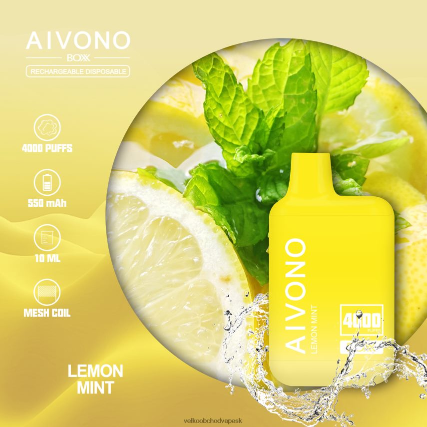 Aivono AIM BOXX 4000 citrónová mäta - 2J004B230 Nejlepsi Vape Cigareta