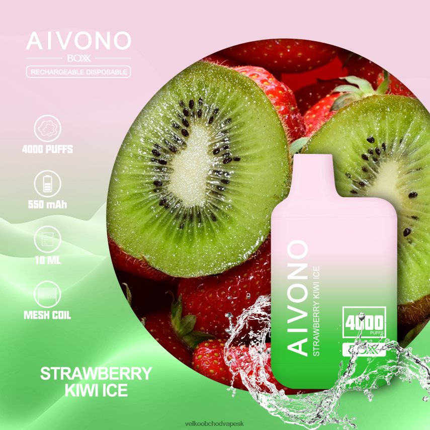 Aivono AIM BOXX 4000 jahodový ľad s kiwi - 2J004B229 Vape Cigareta Cena