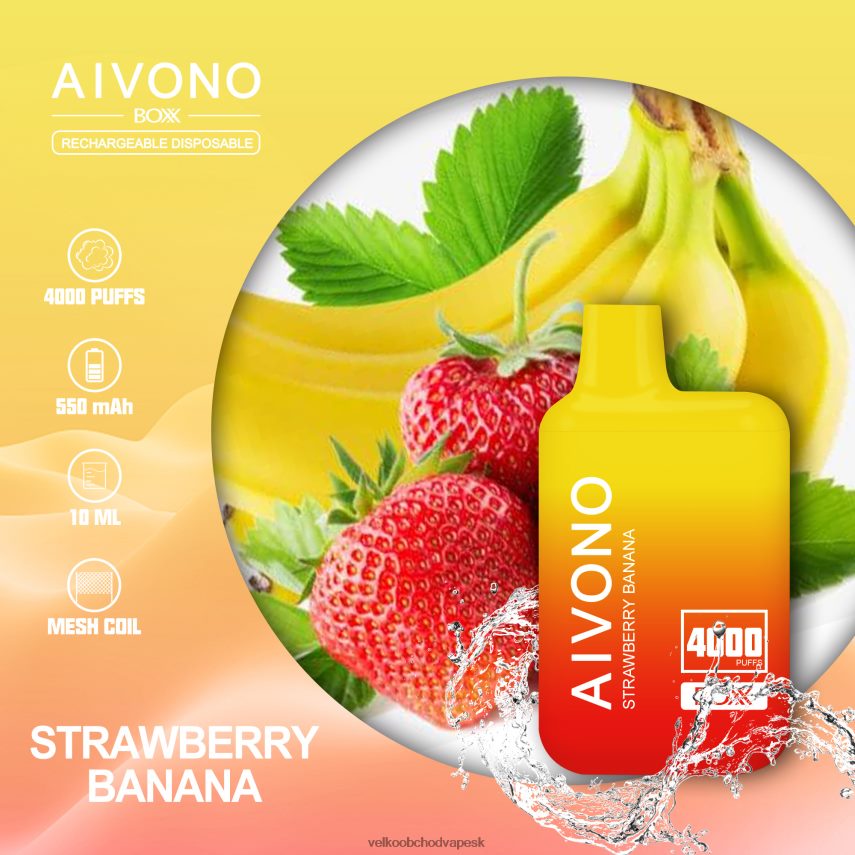 Aivono AIM BOXX 4000 jahodový banán - 2J004B231 Vape E Cigareta