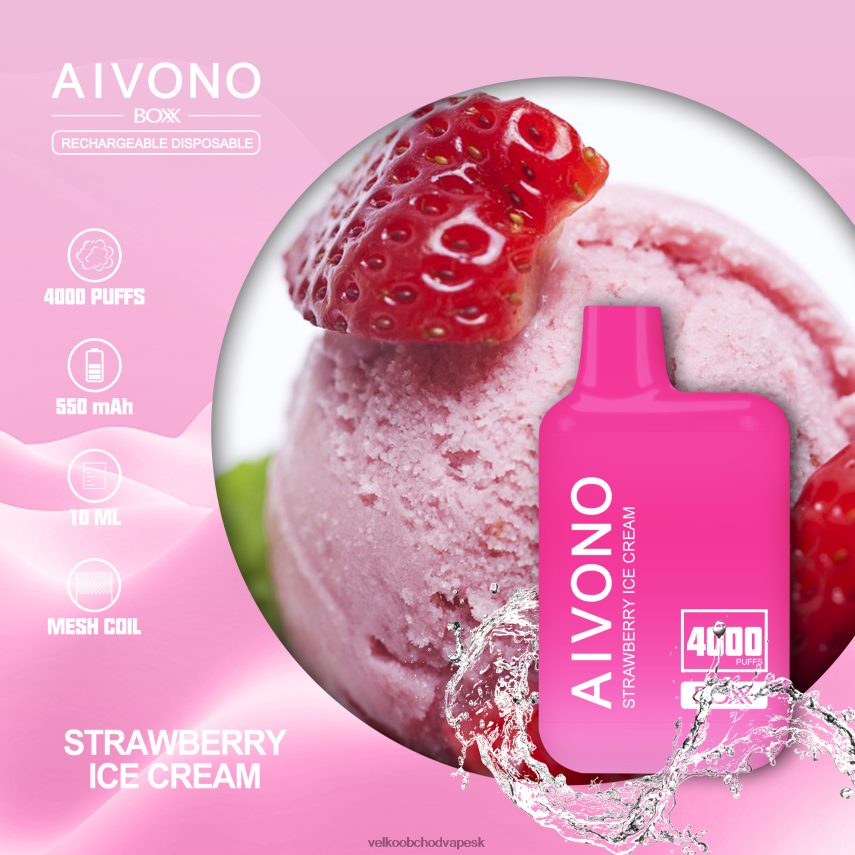 Aivono AIM BOXX 4000 jahodová zmrzlina - 2J004B221 E Cigareta SK