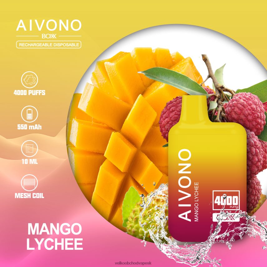 Aivono AIM BOXX 4000 mangové liči - 2J004B216 Nejlepsi Vape Cigareta