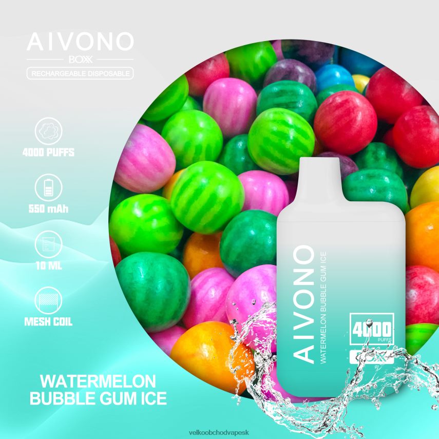 Aivono AIM BOXX 4000 melónová žuvačková ľadová - 2J004B227 Vape Jednorazove