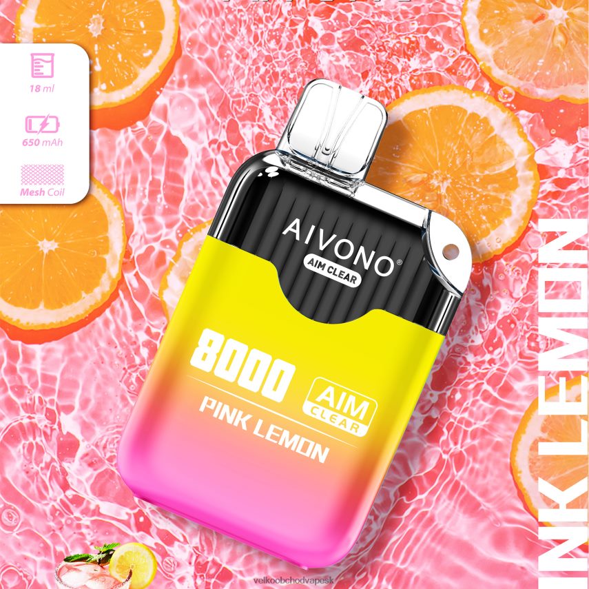 Aivono AIM CLEAR 8000 ružový citrón - 2J004B211 Veľkoobchod Vape SK