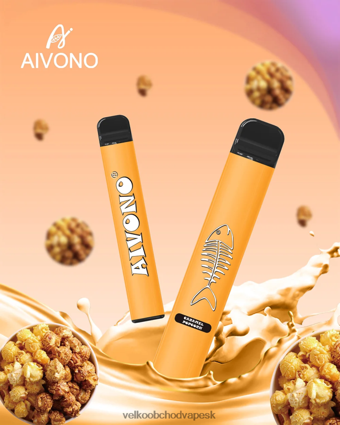 Aivono AIM FISHBONE 600 karamelový popcorn - 2J004B286 Nejlepsi Vape Cigareta
