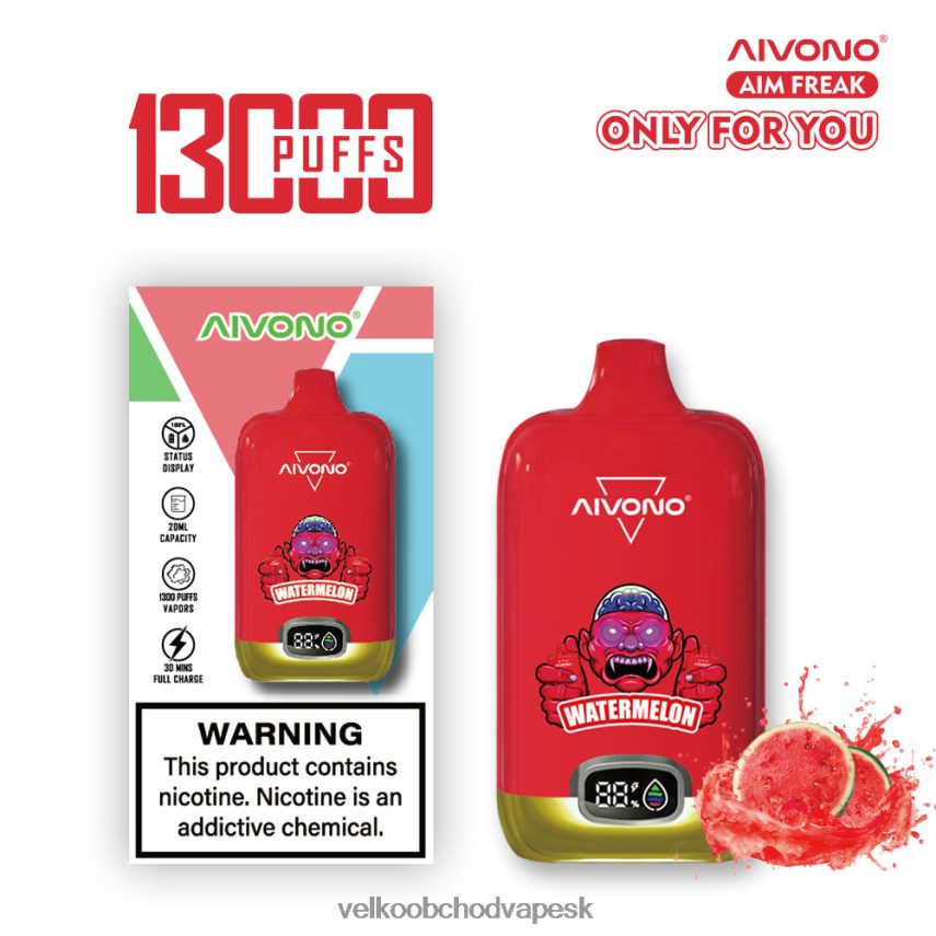 Aivono AIM FREAK 13 000 vodný melón - 2J004B244 Nejlepsi Vape Cigareta