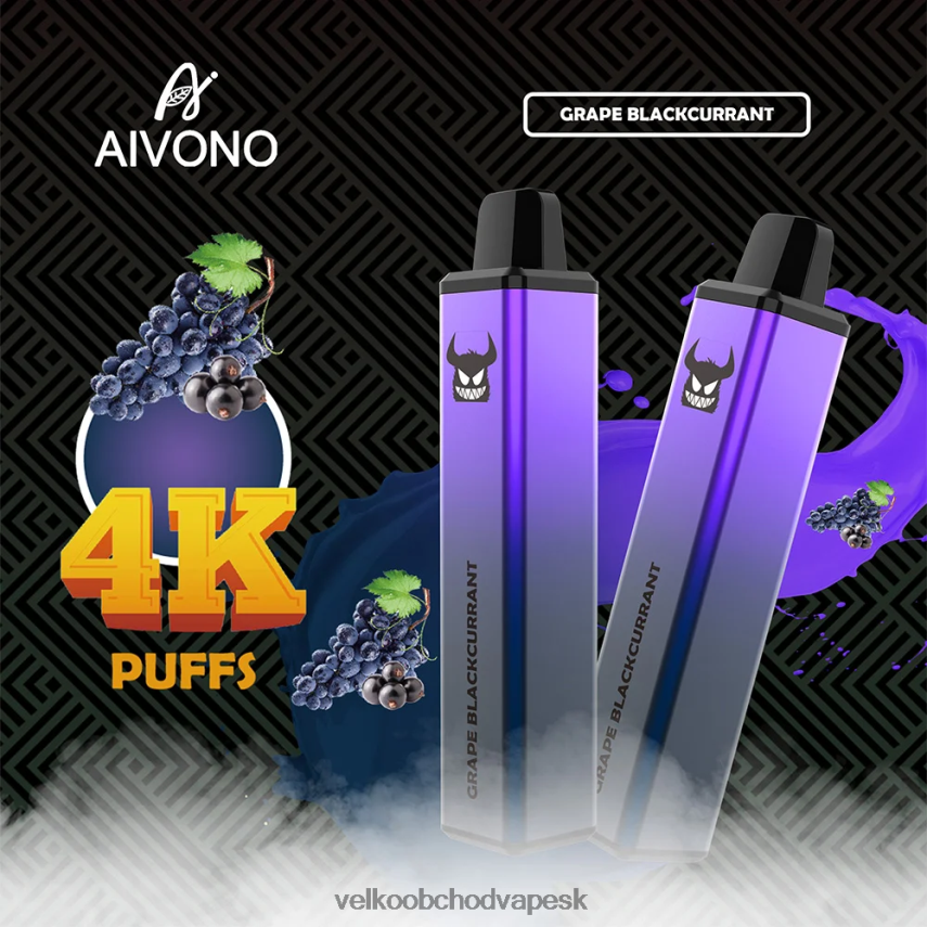 Aivono AIM FREAK 4000 hroznové čierne ríbezle - 2J004B259 Vape E Cigareta