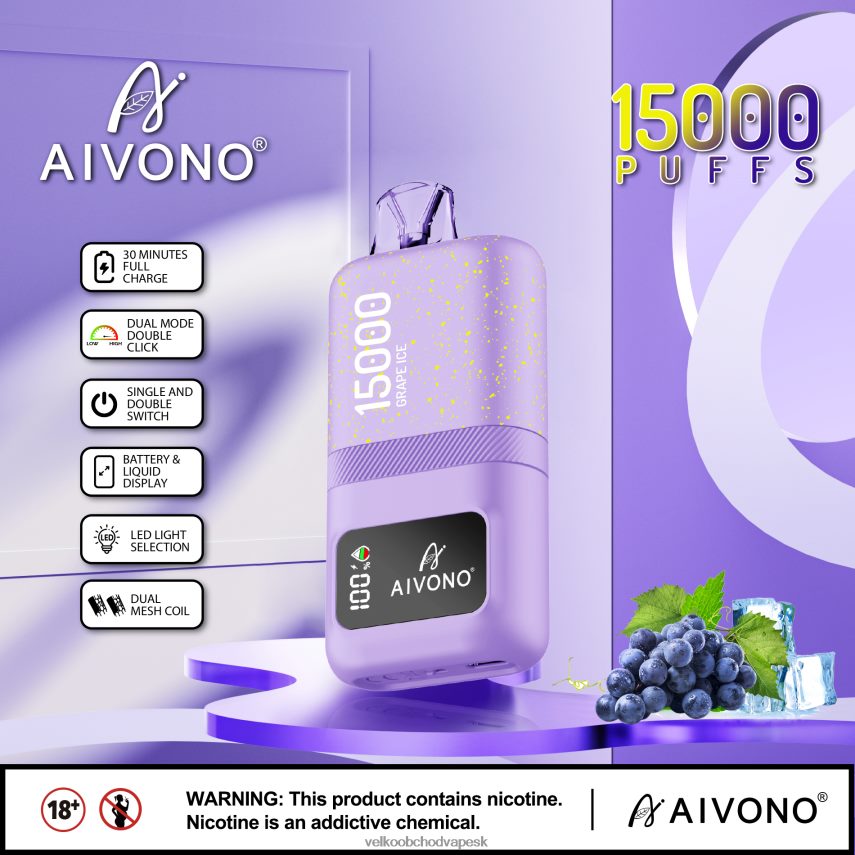 Aivono AIM magic 15 000 hroznový ľad - 2J004B60 E Cigareta SK