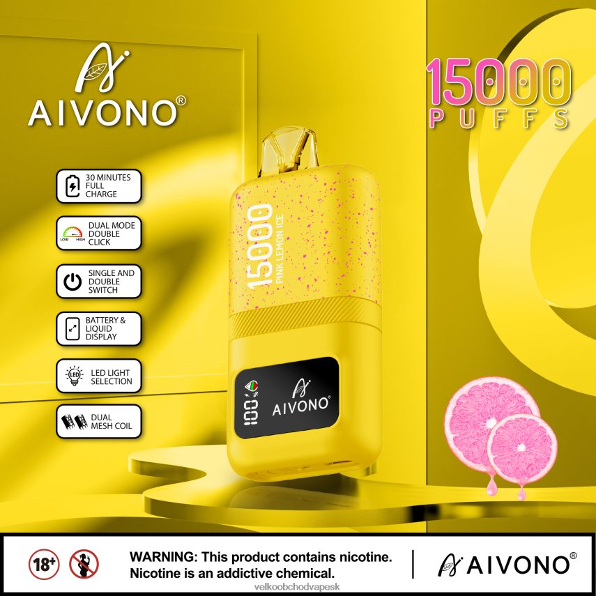Aivono AIM magic 15 000 ružový citrónový ľad - 2J004B61 Vape Cigareta Cena