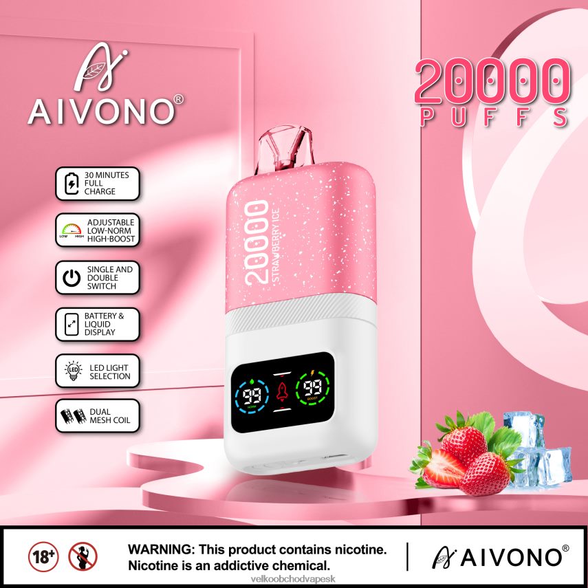 Aivono AIM magic 20 000 jahodový ľad - 2J004B74 E Cigareta SK