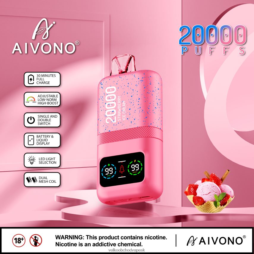 Aivono AIM magic 20 000 jahodová zmrzlina - 2J004B80 Vape Jednorazove