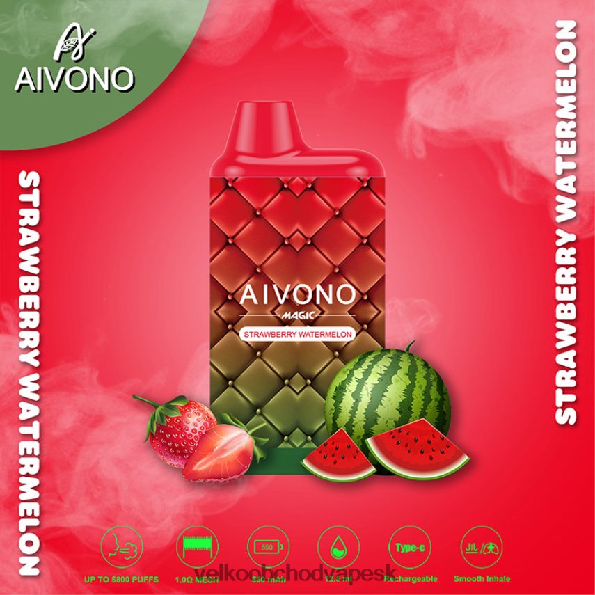 Aivono AIM MAGIC 5800 krabičková cigareta jahodový melón - 2J004B99 Veľkoobchod Vape SK