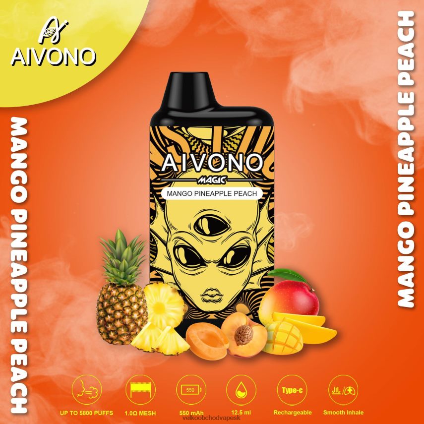 Aivono AIM MAGIC 5800 krabičková cigareta mango ananás broskyňa - 2J004B88 E Cigareta SK