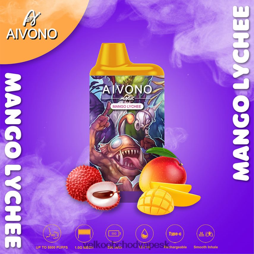 Aivono AIM MAGIC 5800 krabičková cigareta mangové liči - 2J004B98 Vape E Cigareta