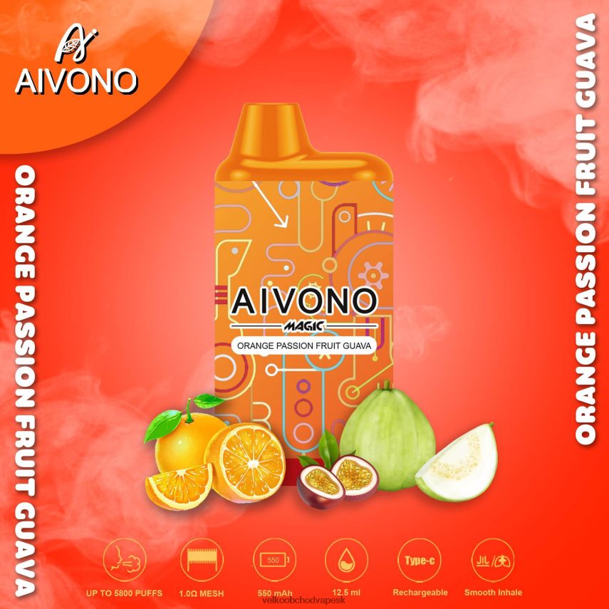Aivono AIM MAGIC 5800 krabičková cigareta pomarančová guava mučenka - 2J004B90 Nejlepsi Vape Cigareta