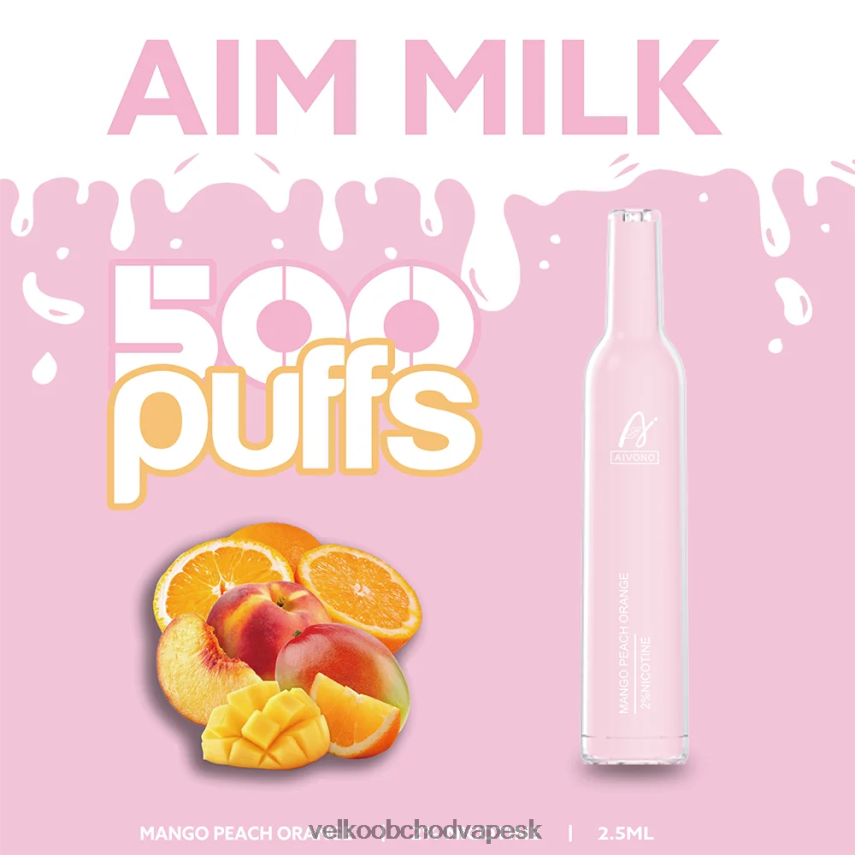 Aivono AIM MILK 500 mango broskyňa pomaranč - 2J004B269 Vape Jednorazove