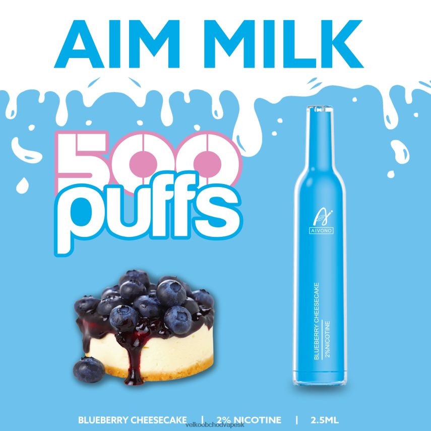 Aivono AIM MILK 500 čučoriedkový tvarohový koláč - 2J004B274 Veľkoobchod Vape SK