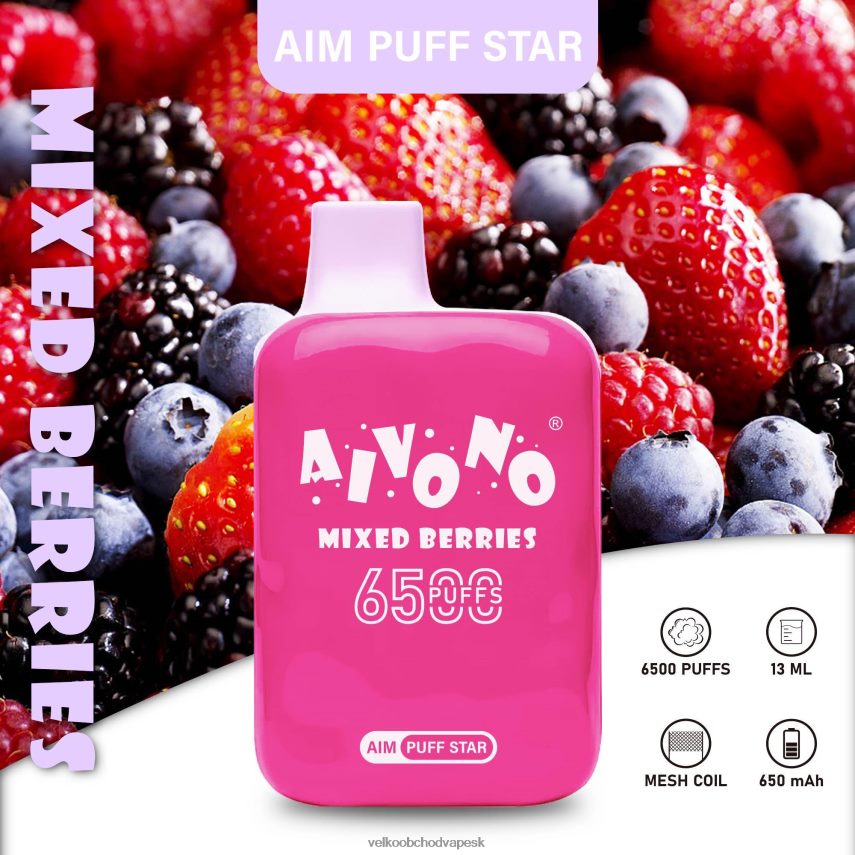 Aivono AIM PUFF STAR 6500 zmiešané bobule - 2J004B290 Vape Jednorazove
