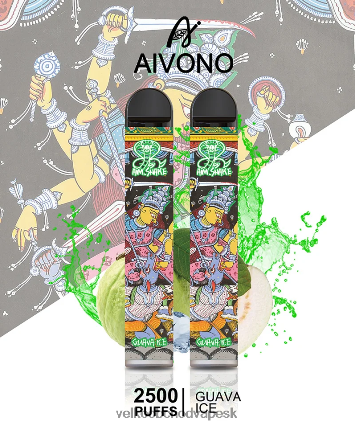 Aivono AIM SNAKE 2500 guava ľad - 2J004B307 Nejlepsi Vape Cigareta