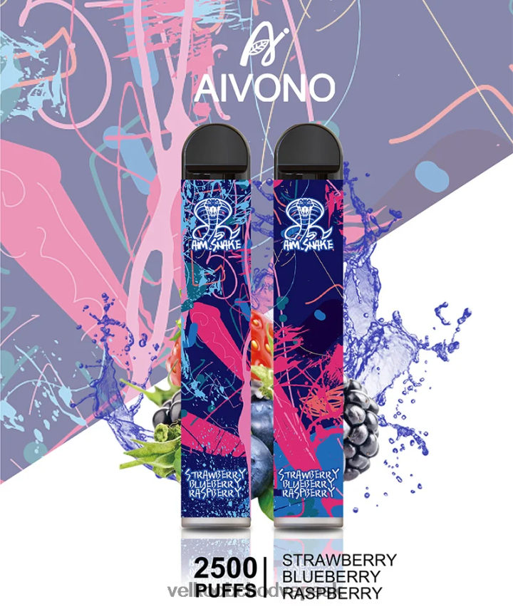 Aivono AIM SNAKE 2500 jahoda čučoriedka malina - 2J004B318 Vape Jednorazove