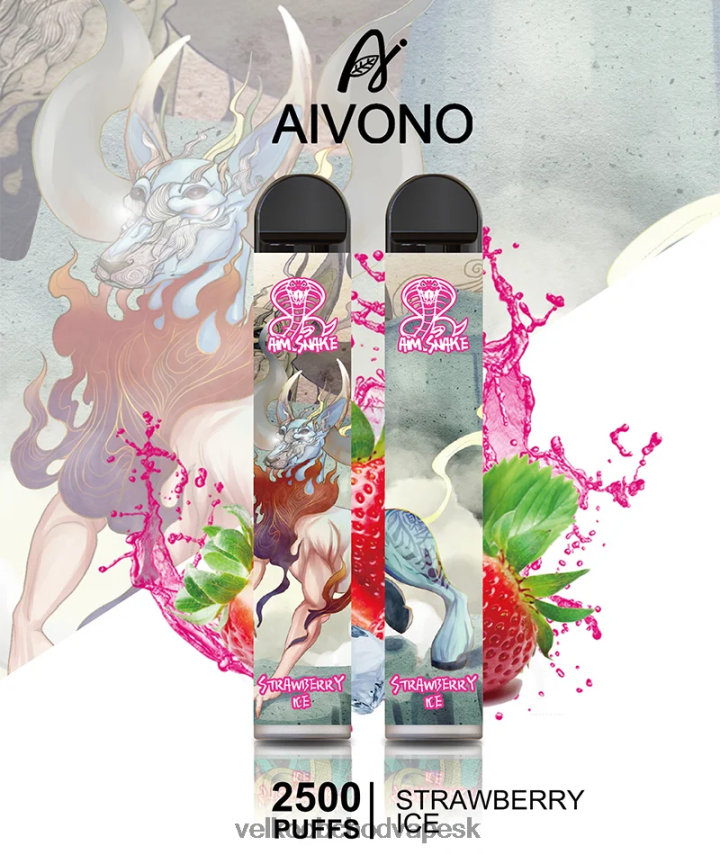 Aivono AIM SNAKE 2500 jahodový ľad - 2J004B319 E Cigareta SK