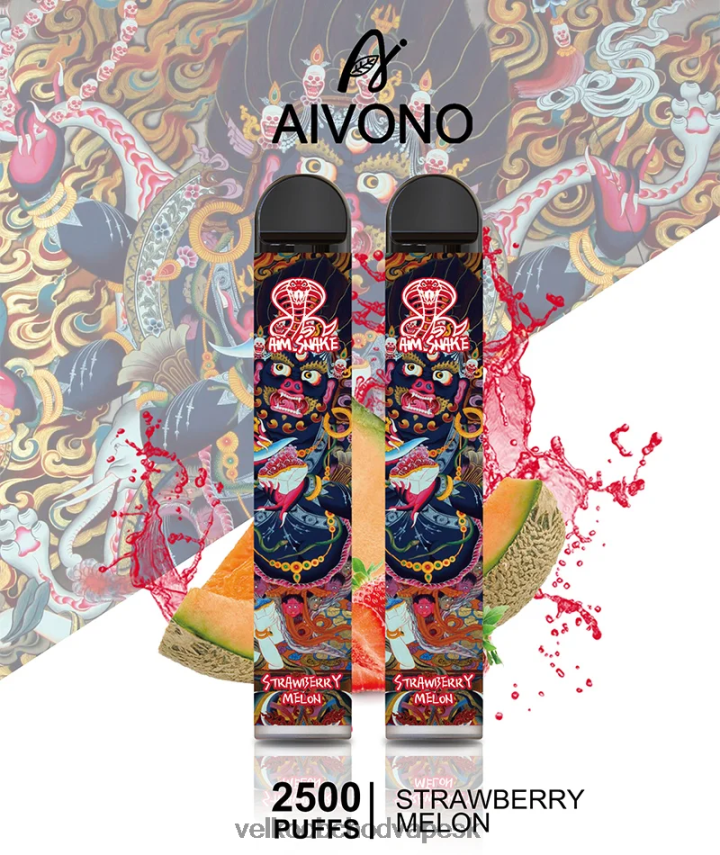 Aivono AIM SNAKE 2500 jahodový melón - 2J004B320 Vape Cigareta Cena