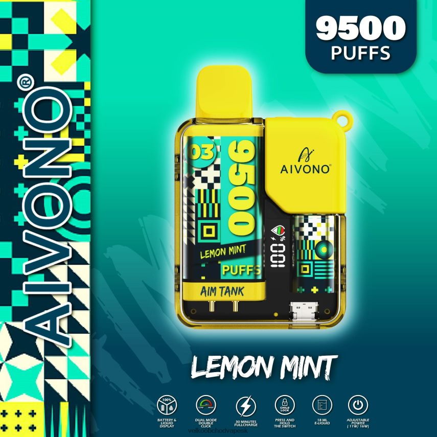 Aivono AIM TANK 9500 citrónová mäta - 2J004B35 Vape E Cigareta