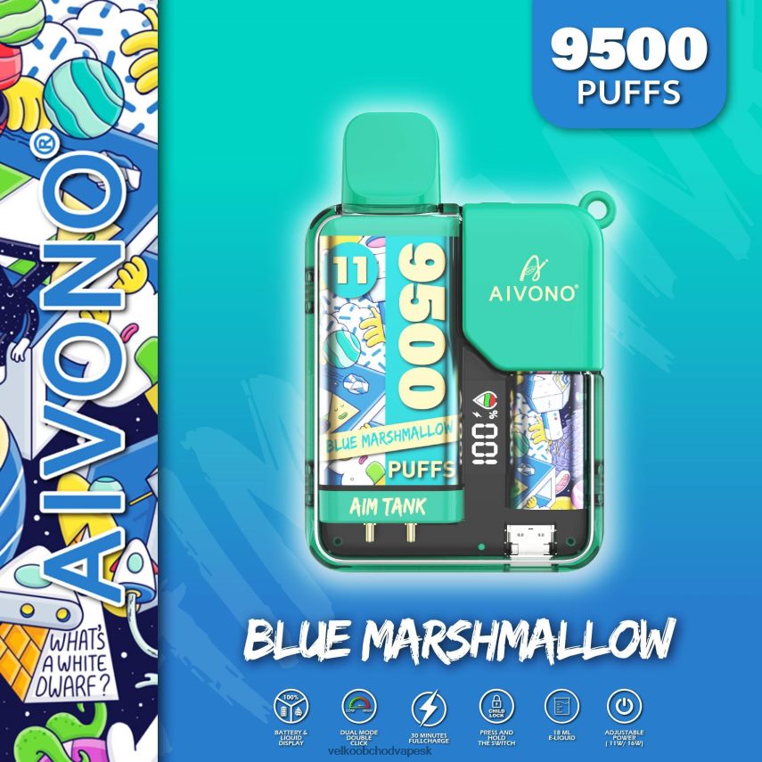 Aivono AIM TANK 9500 modrý marshmallow - 2J004B42 Vape E Cigareta