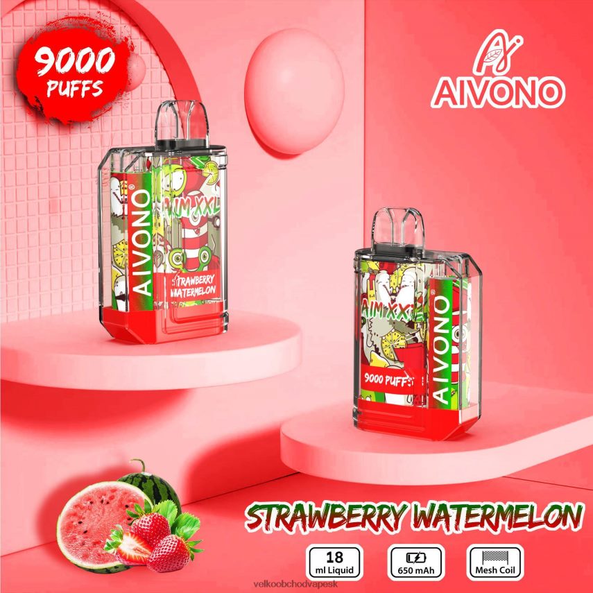 Aivono AIM XXL Priehľadná nálepka na ústa 9000 jahodový melón - 2J004B53 E Cigareta SK