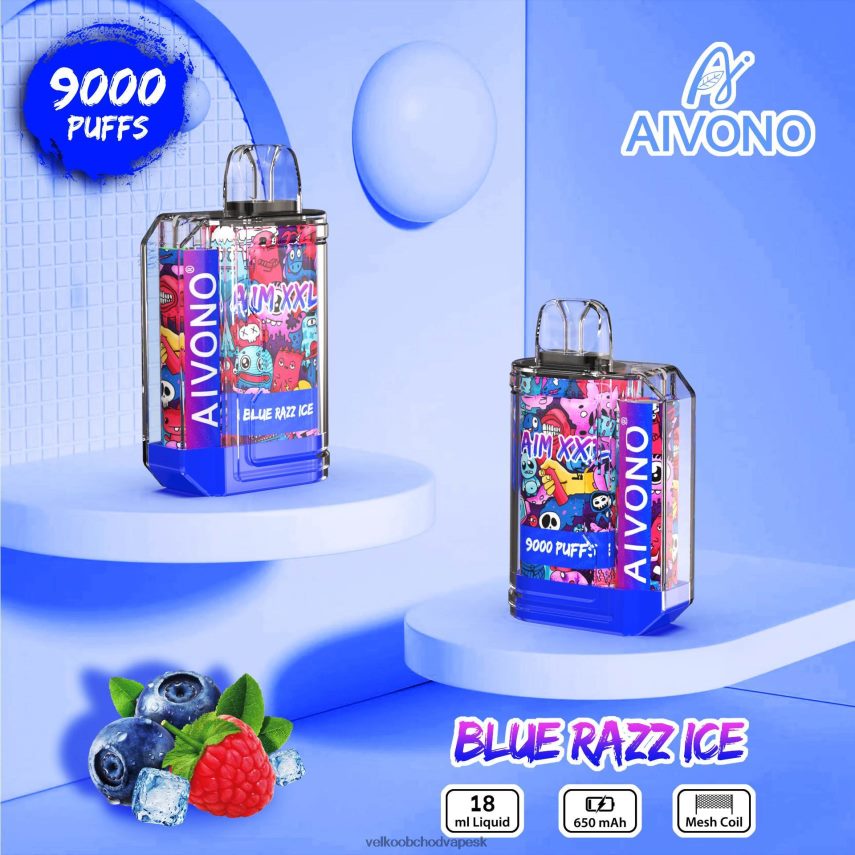 Aivono AIM XXL Priehľadná nálepka na ústa 9000 modrý razz ľad - 2J004B54 Vape Cigareta Cena