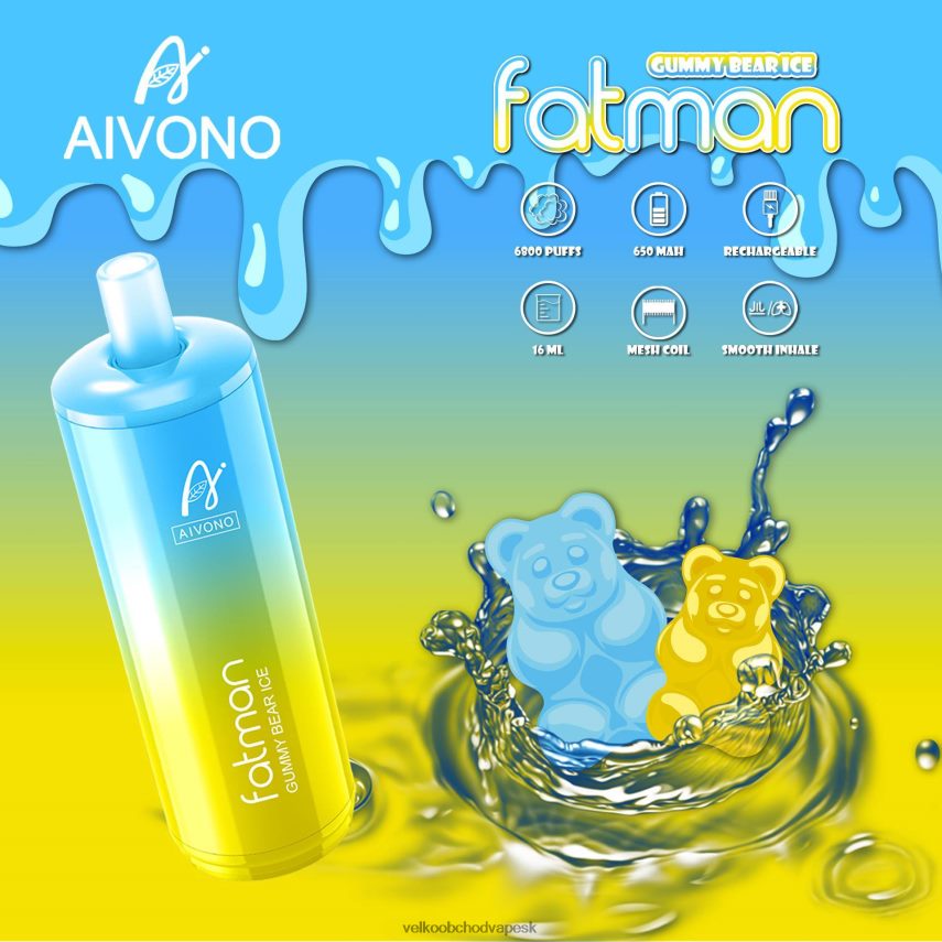 Aivono FATMAN 6800 gumový medvedí ľad - 2J004B32 E Cigareta SK