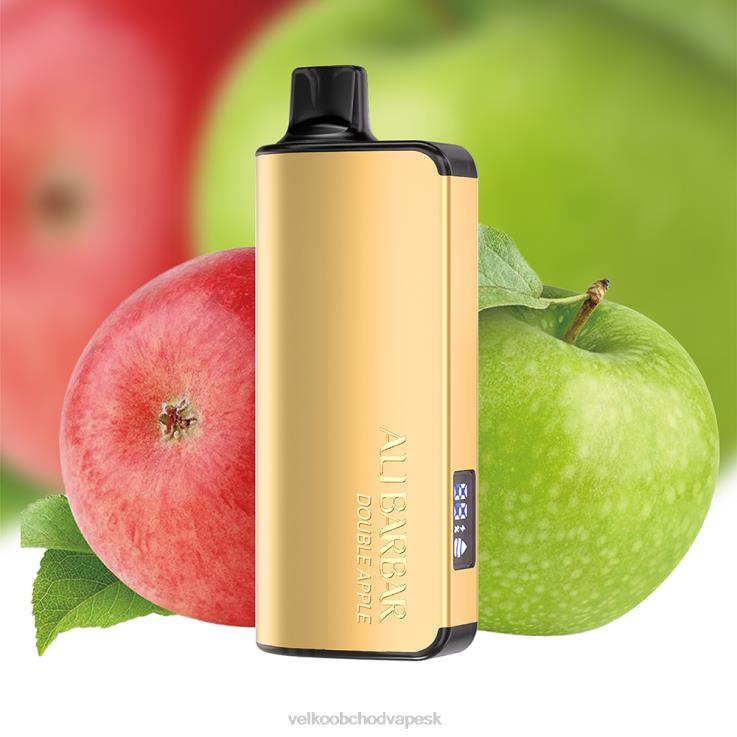 Veľkoobchod Vape SK 66VR628 Alibarbar Ingot 9000 jednorazová vapa dvojité jablko