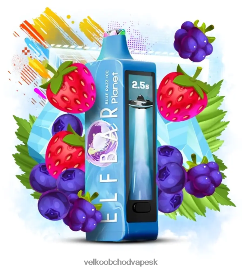 Elf Bar Planet 25 000 - F644VN15 modrý razz ľad Veľkoobchod Vape SK
