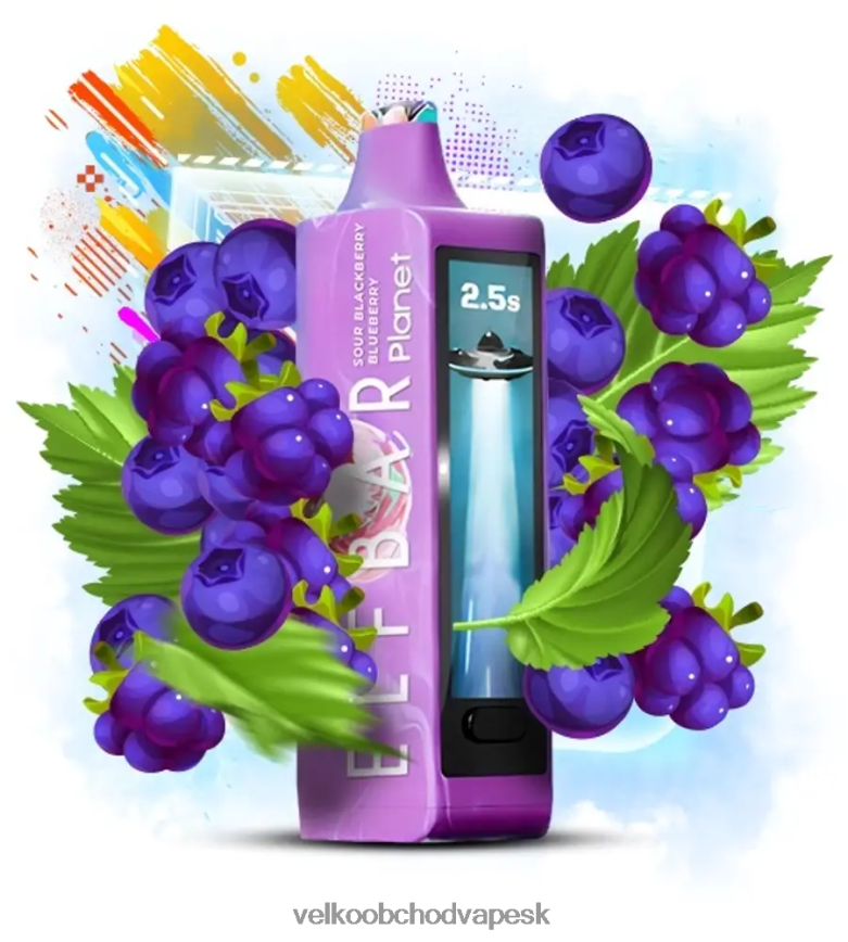 Elf Bar Planet 25 000 - F644VN22 kyslá ostružina čučoriedková Veľkoobchod Vape SK