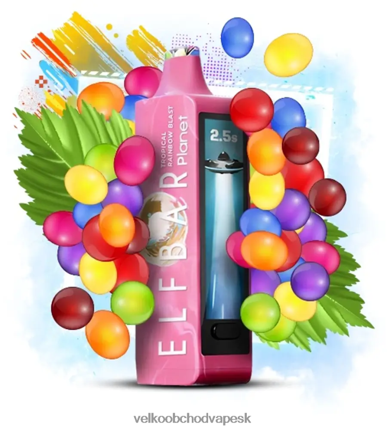 Elf Bar Planet 25 000 - F644VN29 výbuch tropickej dúhy Veľkoobchod Vape SK