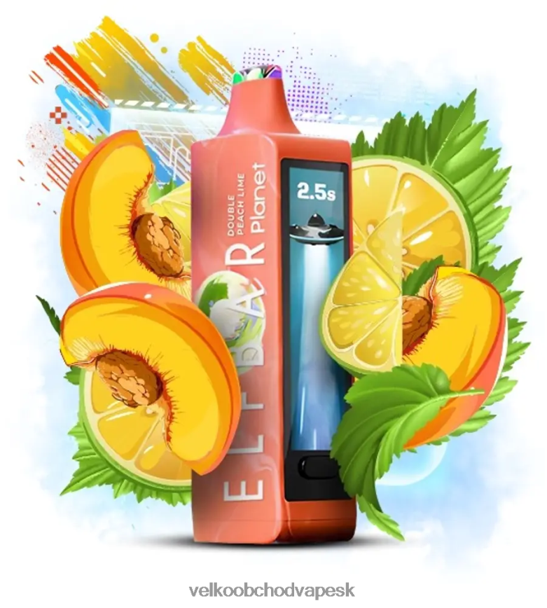 Elf Bar Planet 25 000 - F644VN31 dvojitá broskyňová limetka Vape Jednorazove