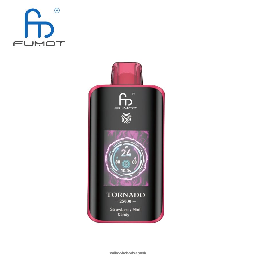 Vape Wholesale Supplier H862V615 jahodový mätový cukrík - Fumot Tornado 25 000 jednorazové vapy