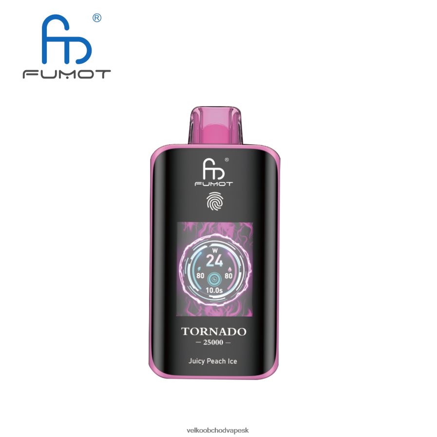 Vape Wholesale Supplier H862V67 šťavnatý broskyňový ľad - Fumot Tornado 25 000 jednorazové vapy