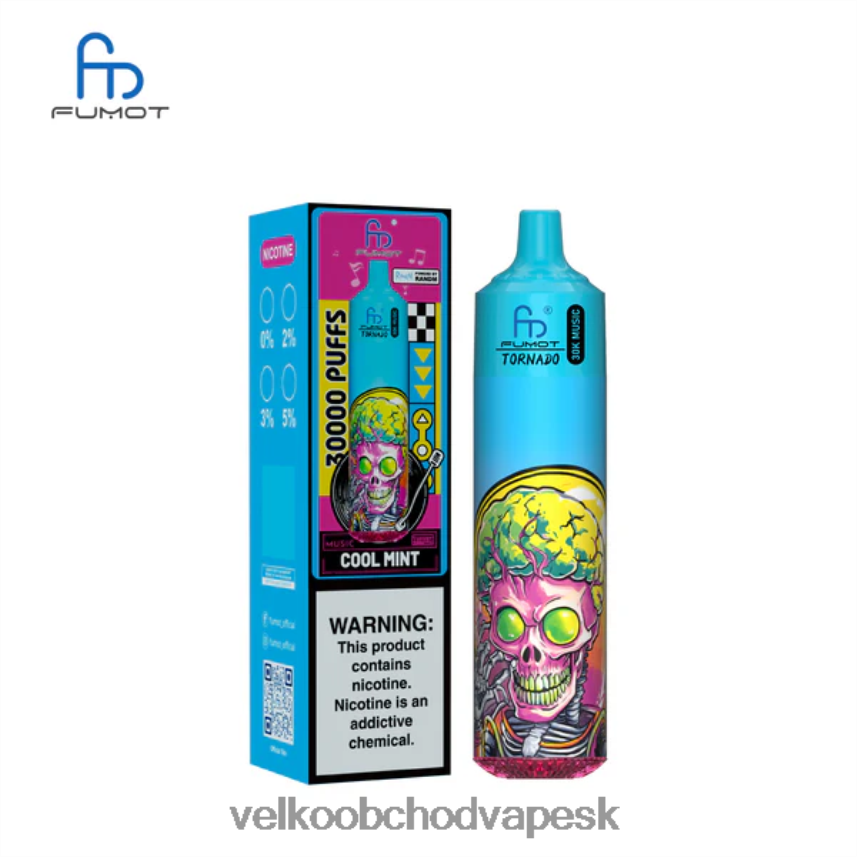 Vape Jednorazove 0HT64210 chladná mäta Fumot Tornado 30k hudby
