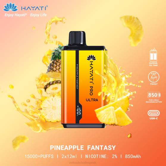 Vape Jednorázové Bez Nikotinu RHNN213 | Hayati Pro Ultra ananásová fantázia
