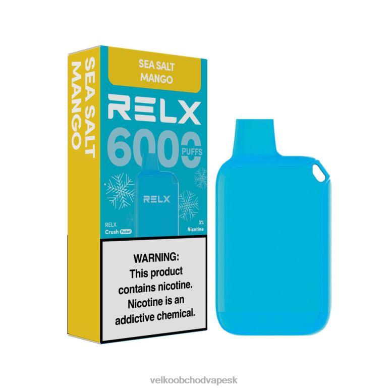 Nejlepsi Vape Cigareta VLBRP13 - morská soľ mango RELX Crush Pocket 6000 ľadových