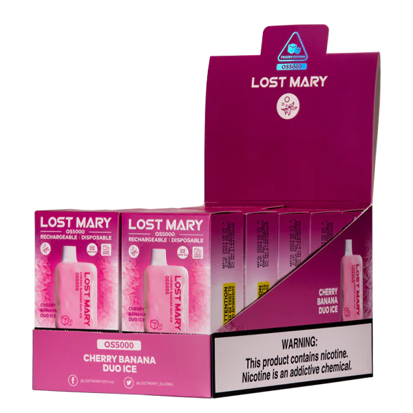 E Cigareta Jednorazova RHNN108 | LOST MARY OS5000 čerešňa banán duo ľad