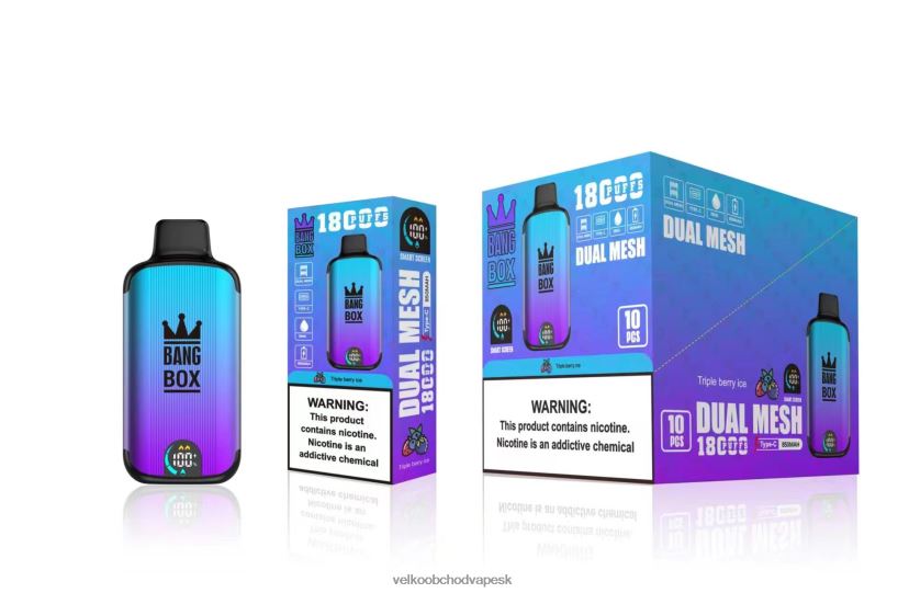Bang Box 18 000 ťahov HJ428095 - Veľkoobchod Vape SK trojitý bobuľový ľad