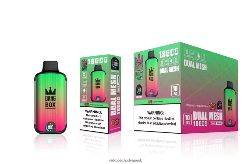 Bang Box 18 000 ťahov HJ428097 - Vape Jednorázové Bez Nikotinu malinový vodný melón