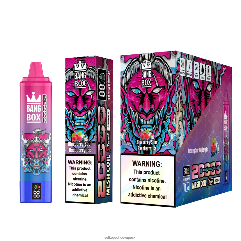 Bang Box 20 000 HJ428055 - Vape Jednorazove čučoriedkový kyslý malinový ľad
