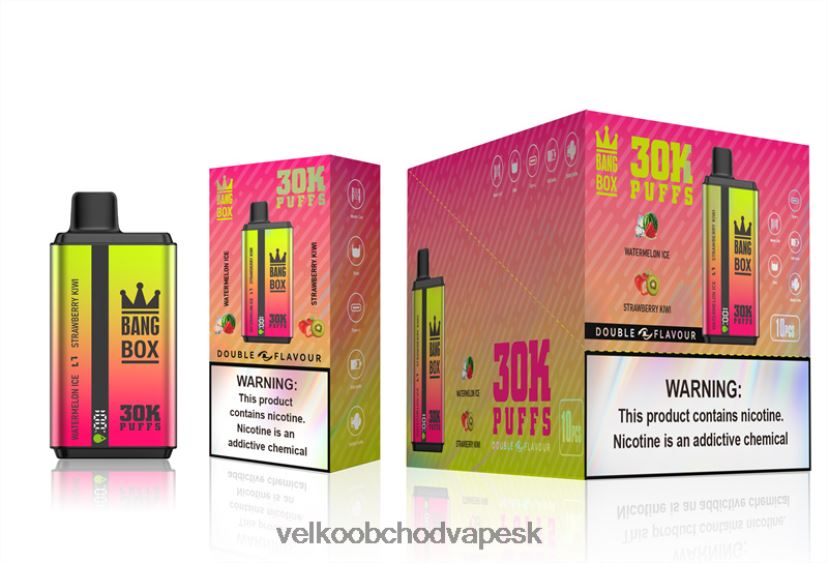Bang Box 30 000 ťahov s dvoma príchuťami HJ428062 - Vape Jednorazove vodový melón a jahodové kiwi